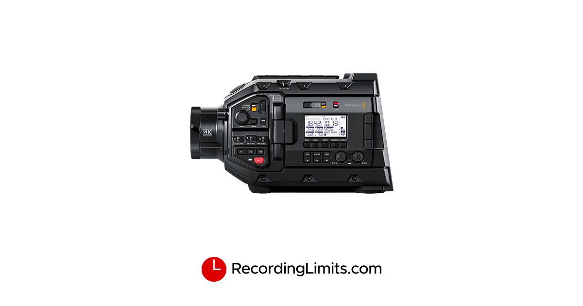 Blackmagic Design URSA Broadcast Video Recording Limits
