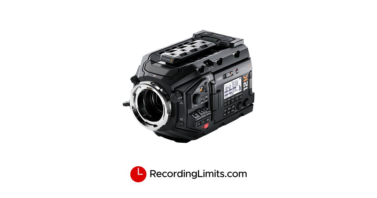 Blackmagic Design URSA Mini Pro 12K Video Recording Limits