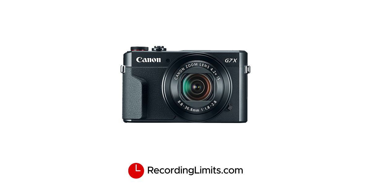 Canon PowerShot G7 X Mark II Video Recording Limits