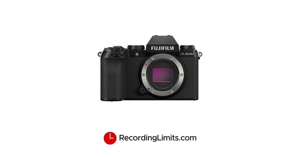 Fujifilm X-S20 Video Recording Limits Fujifilm X-S20 Video Recording Limits