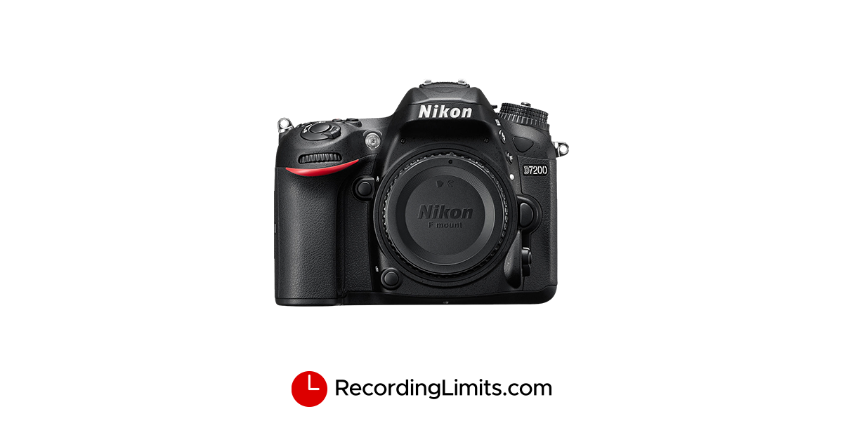 Nikon D7200 Video Recording Limits